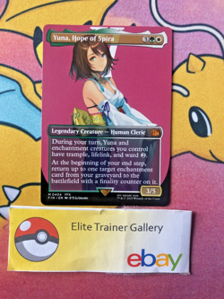 Yuna, Hope of Spira MTG (Near Mint, non-foil borderless) - Image 1