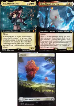 MTG Final Fantasy Foil Basic Lands + Mog, Moogle/Tifa Martial Artist (sealed) - Image 1