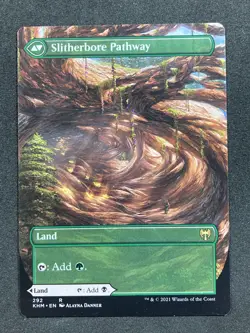 MTG Darkbore Pathway Slitherbore Pathway Borderless - Kaldheim #292 - NM - Image 2