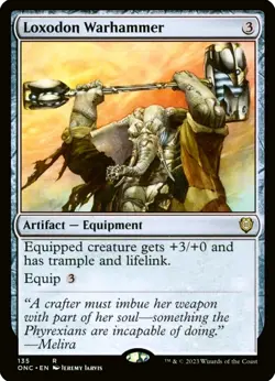 X 1 Loxodon Warhammer NM-M Rare Phyrexia All Will Be One ONC 135 MTG Magic - Image 1