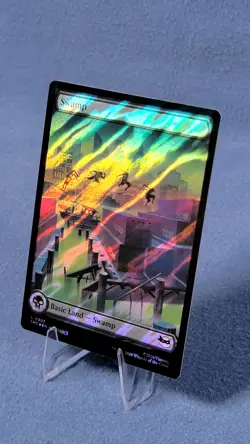 Surge Foil TMNT Full Art Swamp Land Magic the Gathering Mtg 307 NM B - Image 1