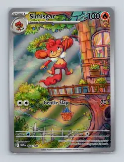 Simisear 100 2025 Pokemon S&V White Flare Illustration Rare Card NM+ - Image 1