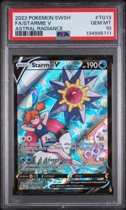 Pokemon Starmie V TG13/TG30 Astral Radiance Trainer Gallery Full Art Holo PSA 10 - Image 1