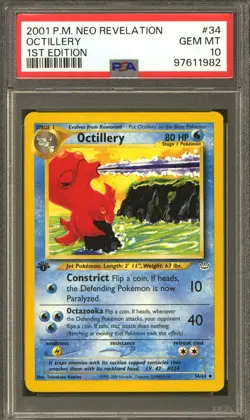 Pokemon Neo Revelation 1st Edition Octillery 34/64 PSA 10 GEM MINT - Image 1