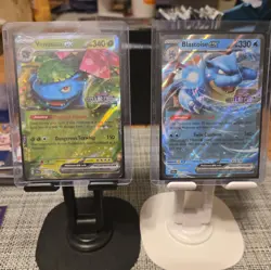2 Pokemon TGC: Venusaur ex 001/142 & Blastoise ex 030/142 PROMOS Stellar Crown - Image 1
