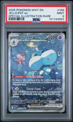 2025 POKEMON WHT EN-WHITE FLARE SPECIAL ILLUSTRATION RARE JELLICENT EX PSA 9 - Image 1