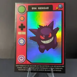 2025 POKEMON POKEDEX Kanto #094 GENGAR Peru Edition Silver Holo - Image 1