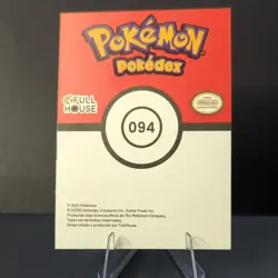 2025 POKEMON POKEDEX Kanto #094 GENGAR Peru Edition Silver Holo - Image 2