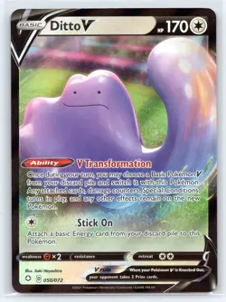 Pokemon NM Holo Ditto V 050/072 Ultra Rare Shining Fates - Image 1