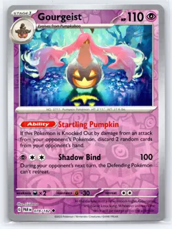 Pokemon NM Reverse Holo Gourgeist 078/182 Uncommon SV04: Paradox Rift - Image 1