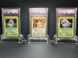 Pokemon TCG 1st Edition HOLO Dark Arbok, Weezing & Rocket Meowth - Image 1