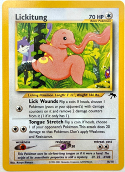 Pokemon Lickitung 16/18 Southern Islands Promo Rare 2001 WOTC LP+/NM - Image 1