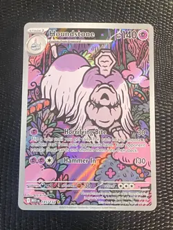 Pokemon TCG Houndstone 145/132 ME01: Mega Evolution Illustration Rare Holo NM - Image 1