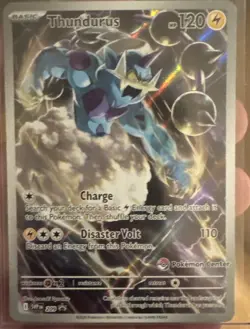 Pokemon Center Thundurus Black Bolt SVP 209 ETB Promo TCG Stamped - Image 1