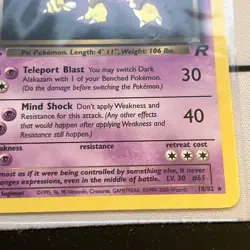 Dark Alakazam (18) 18/82 Pokemon Team Rocket 1st edition Non Holo - Image 5