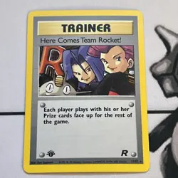Pokemon TCG Here Comes Team Rocket! Trainer Team Rocket 15/82 1st Ed Holo Rare - Image 2