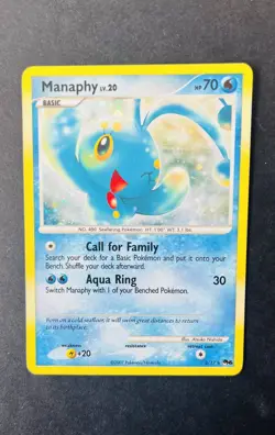 Pokemon TCG - Manaphy 3/17 Holo Rare - Nintendo Promos POP Series 6 - Image 1