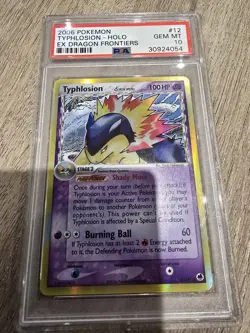 2006 POKEMON EX DRAGON FRONTIERS #12 TYPHLOSION-HOLO POP 23 PSA 10 *SEE PHOTOS* - Image 1