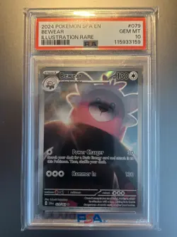 PSA 10 Pokemon Bewear 079/064 Sv: Shrouded Fable Illustration Rare Holo gem mint - Image 1