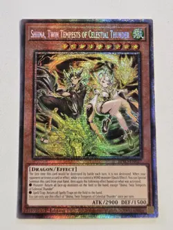Shiina, Twin Tempests of Celestial Thunder BPRO-EN027 Starlight Rare Yugioh NM - Image 1