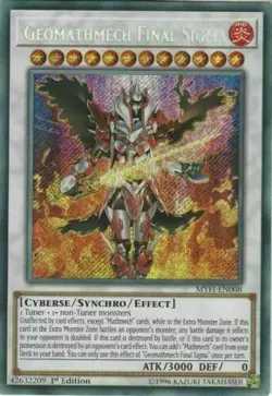 ** GEOMATHMECH FINAL SIGMA ** 1ST EDITION SECRET RARE MYFI-EN008 MINT/NM YUGIOH! - Image 1