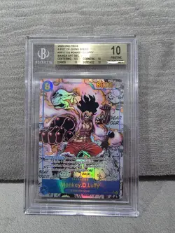 Monkey D Luffy OP11-118 Manga Alt Art SEC, Fist Of Divine Speed, BGS 10 Pristine - Image 1