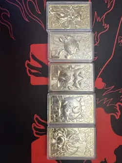 Pokemon 1999 Burger King 23K Gold Plated Cards Set Of 5 - Image 1