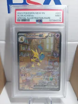 2023 Pokemon Mew EN Special Illustration Rare Card 151 #201 Alakazam Ex PSA 9 #8 - Image 1
