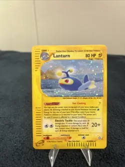 Lanturn H15/H32 Holo Rare Pokemon Card English 2002 Aquapolis e-Reader TCG CCG - Image 1