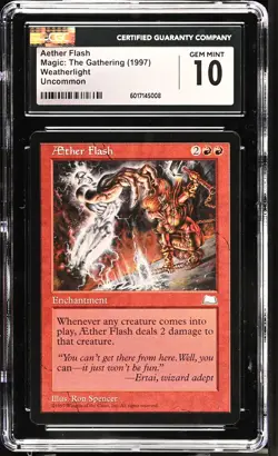 AETHER FLASH Weatherlight CGC 10 Gem Mint Vintage MTG [Nostalgium] - Image 1
