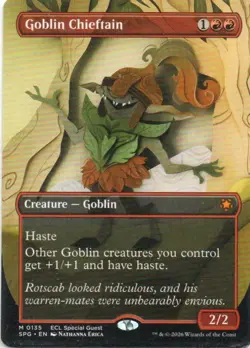 MTG: Special Guests: Borderless Goblin Chieftain: Lightly Played Condition - Image 1