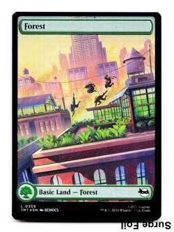 Forest (Surge Foil) 0309 TMT [Teenage Mutant Ninja Turtles] TMNT MTG NM 🌳 - Image 3