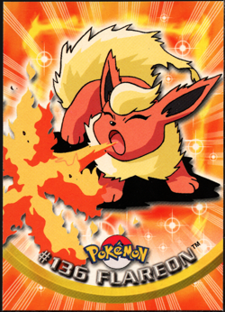 2000 Topps Pokemon TV Animation Edition Series 3 Non Holo #136 Flareon - Image 1