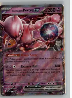 TEAM ROCKET'S MEWTWO EX 216 P SCARLET & VIOLET POKEMON NM - Image 1