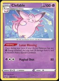 Clefable - 064/185 - Rare - Sword & Shield - Vivid Voltage #064/185 Pokemon TCG - Image 1