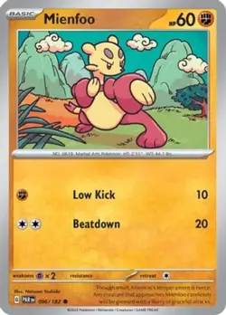 Mienfoo - 096/182 - Common - Scarlet & Violet - Paradox Rift #096/182 Pokemon TC - Image 1