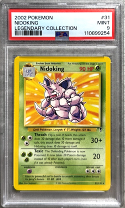 Pokemon Card Nidoking Rare PSA 9 Mint, Legendary Collection #31, WOTC 2002 - Image 1