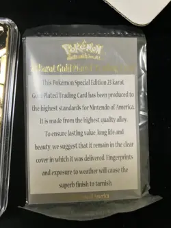 Near Mint 23K Gold Plated PIKACHU Trading Card 1999 Burger King Pokemon - RARE - Image 3