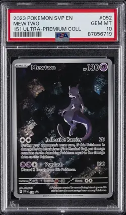 2023 POKEMON SVP EN-SV BLACK STAR PROMO 151 ULTRA-PREM COLL #052 MEWTWO PSA 10 - Image 1