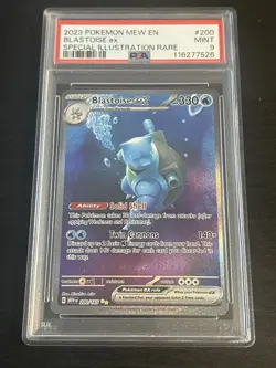 Blastoise EX 201/198 PSA 9 Mint 2023 Pokemon MEW 151 Holo Card Pokemon SIR - Image 1