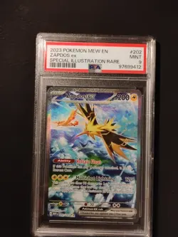 2023 Zapdos EX #202 Pokemon Mew En-151 PSA 9 Sir - Image 1