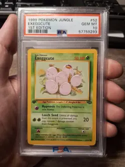 1999 Pokemon Jungle #52/64 Exeggcute 1st Edition PSA 10 Gem Mint - Image 1