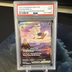Pokemon TCG Charizard ex #199/165 Scarlet & Violet 151 PSA 9 Mint SIR - Image 1