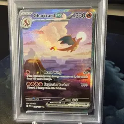 Pokemon TCG Charizard ex #199/165 Scarlet & Violet 151 PSA 9 Mint SIR - Image 3