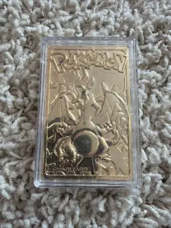 1999 Pokemon Burger King 23K Gold-Plated Charizard Card Poke Ball (No Box/Cert.) - Image 1