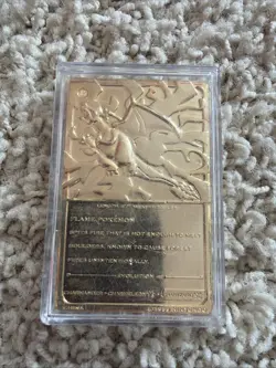 1999 Pokemon Burger King 23K Gold-Plated Charizard Card Poke Ball (No Box/Cert.) - Image 2