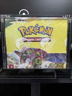 2021 Pokemon FIRST PRINT Evolving Skies Booster Box Sealed With Acrylic Case - Image 1