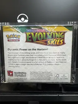 2021 Pokemon FIRST PRINT Evolving Skies Booster Box Sealed With Acrylic Case - Image 2