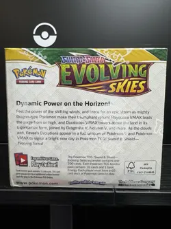 2021 Pokemon FIRST PRINT Evolving Skies Booster Box Sealed With Acrylic Case - Image 5