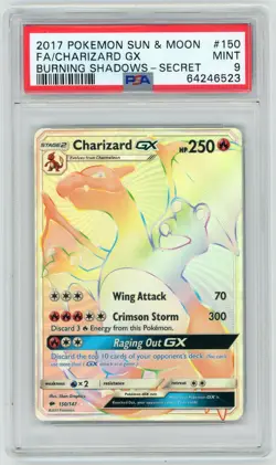 Charizard GX (150/147) - PSA 9 - 2017 Burning Shadows Secret Rare - Pokemon - Image 1